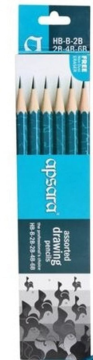 Apsara Drawing Pencils (Lead Size: 2H) (Pack of 1)