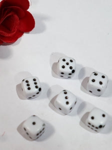 Craft Beads White Dice 10 Grams Pack