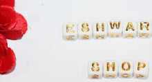 Load image into Gallery viewer, Bracelet beads- Gold Square Alphabets
