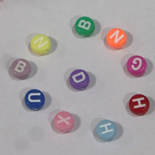 Load image into Gallery viewer, Bracelet beads- Coloured Round shape Alphabets
