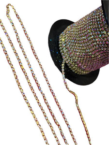 Multi Rainbow Diamond Stone Chain-18pp