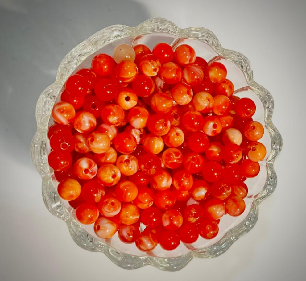 Bracelet Double shade beads - 20 grams Orange