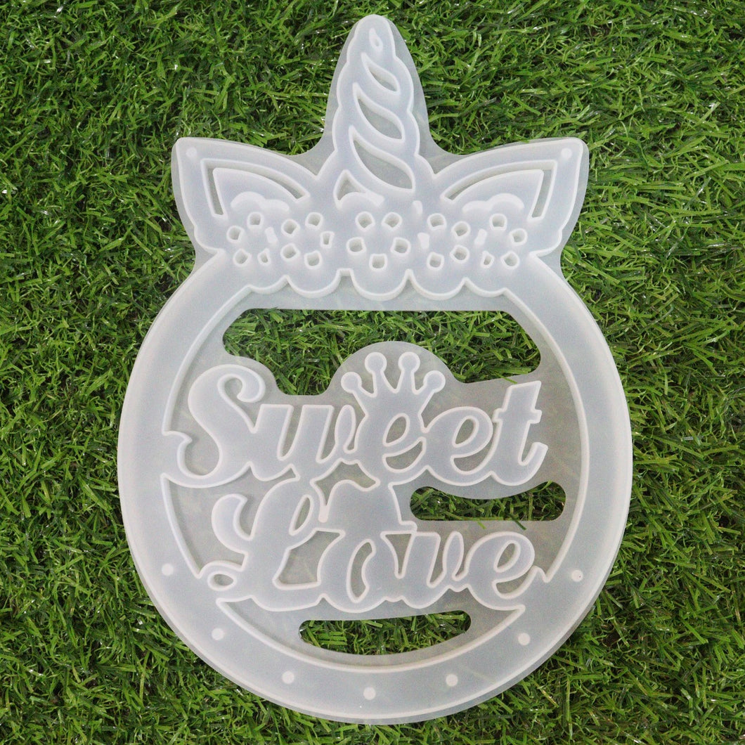 Resin Silicone Mould unicorn design SWEET LOVE