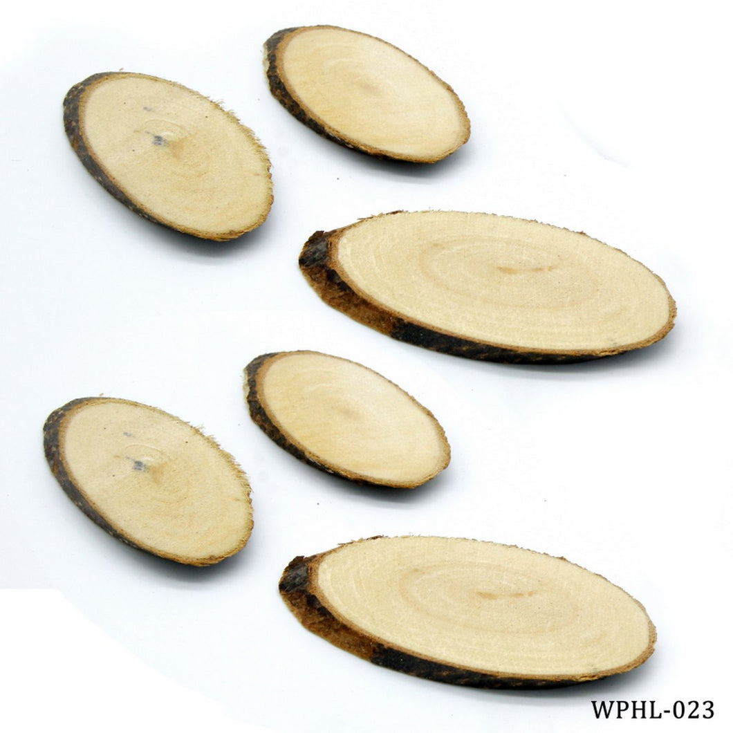 OVAL Wood Plate Medium 6pcs