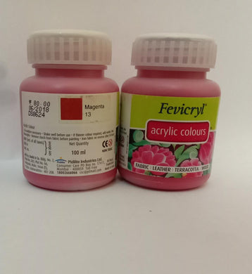 Fevicryl Acrylic Colors -Magenta 100Ml Fabric Glue & Adhesives