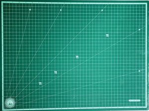 A2 Cutting Mat- Double Sided Flexible Cutting Mat, A2 Size (24 X 18 inch), with Marked Pattern and Grids (Green)