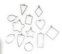 Load image into Gallery viewer, Silver Metal Jewelry Mould for Resin Set of 12 Piece
