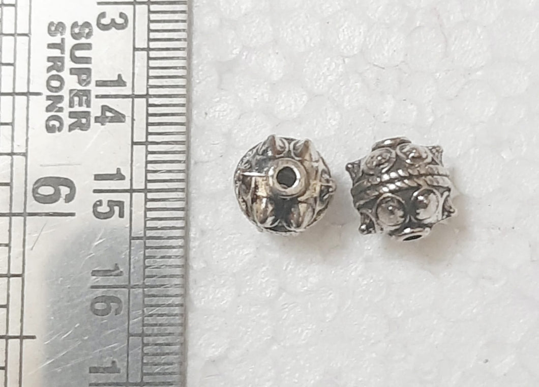 Silver Metal Ball- 1 Pair